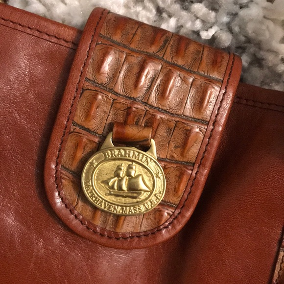 Vintage Brahmin croc embossed handbag and wallet - Picture 2 of 8